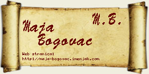 Maja Bogovac vizit kartica